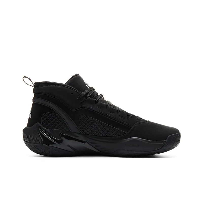 PEAK Cushioned Anti Slip Wear Resistant And Water Resistant High Top Basketball Shoes Men's Black-1