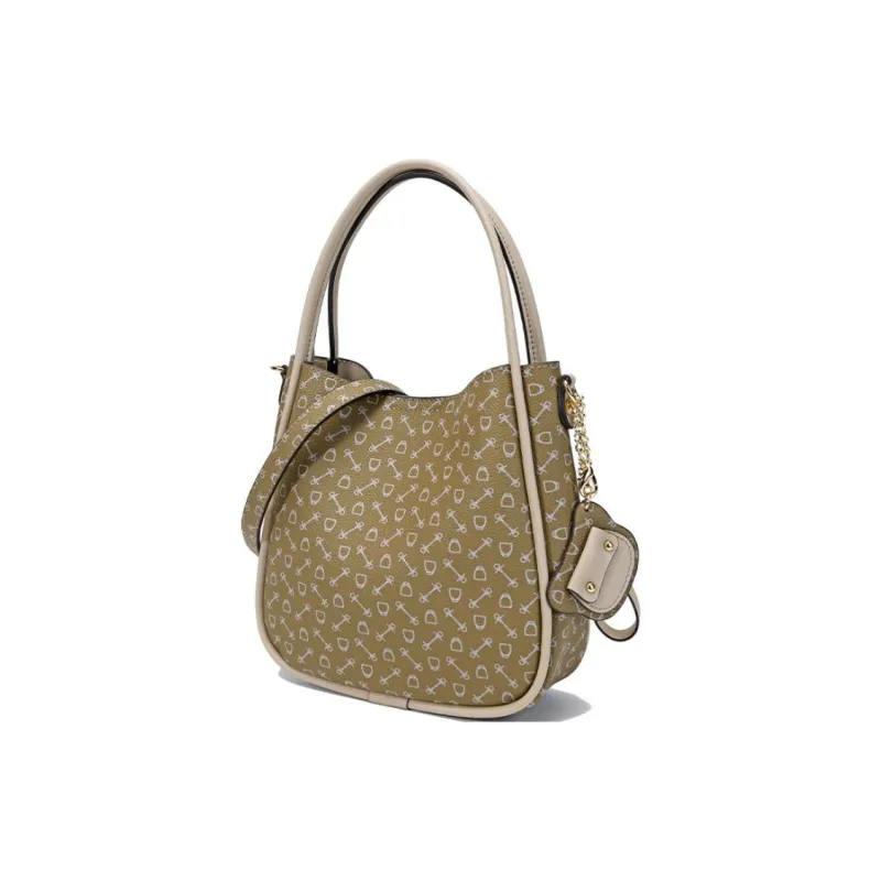 Why Artificial Leather Shoulder Bag, Crossbody Bag, Handbag Small Size Women's Milk Tea/Ecru-1