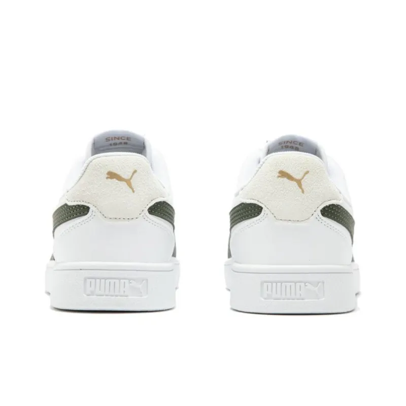 PUMA Shuffle Anti Slip Wear Resistant Low Top Skateboard Shoes Unisex White Green-3