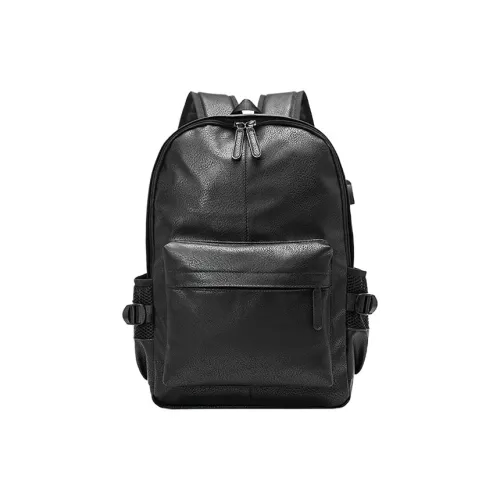 CARTELO Leather Backpack Regular Unisex Black