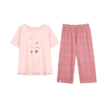 XIN1BU Pajama Set Women's Poetic Pink