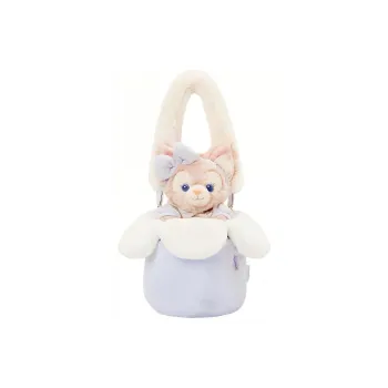 Disney Duffy Is Lazy With His Friends Plush Shoulder Bag, Crossbody Bag, Handbag Women's White & Pink & Light Purple