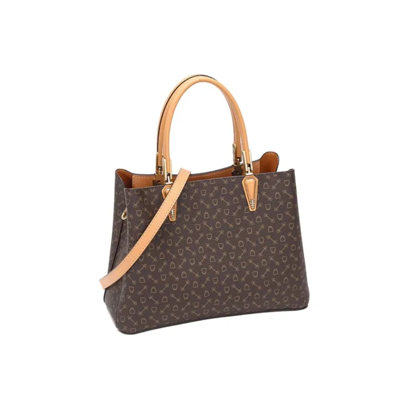 Why Artificial Leather Tote Bag, Shopping Bag, Shoulder Bag, Crossbody Bag, Handbag Medium Size Women's Coffee-2