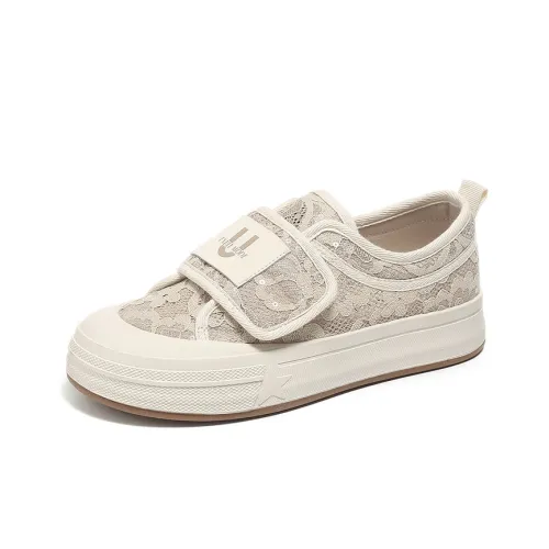 EXULL Q Skateboard Shoes Women's Low-Top Apricot