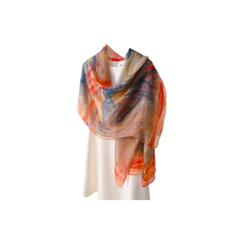 Hang Silk Road 100% Mulberry Silk Silk Scarves Women's Red