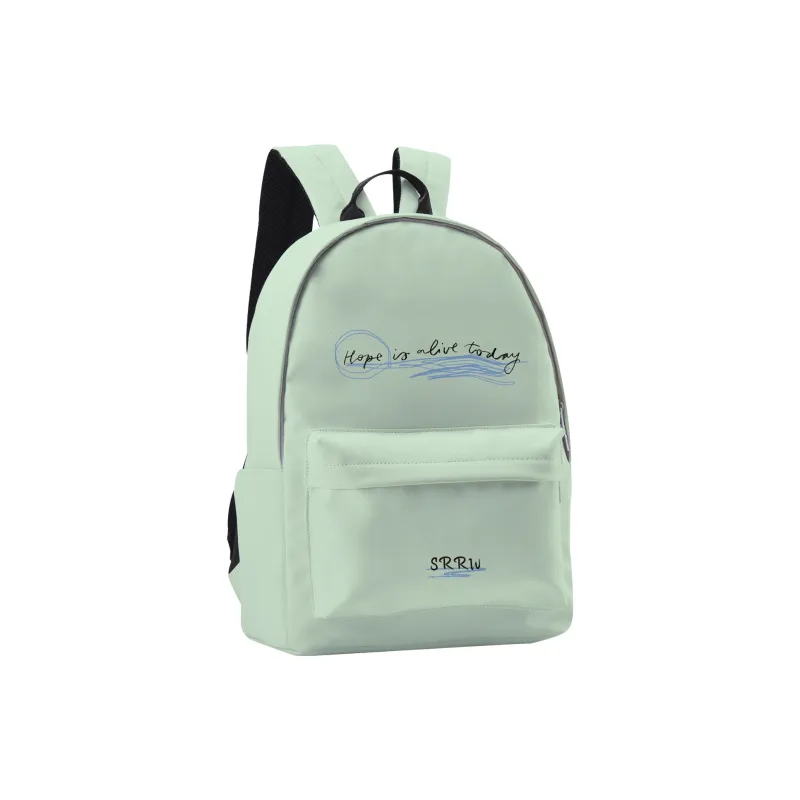 SRRW PU Students Backpack Regular Unisex Jade Green-1