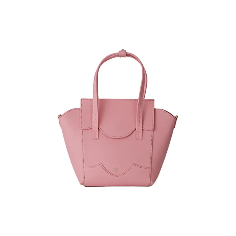 ANNALOCH Cow Leather Handbag Medium Size Women's Black/Milk Peach/Ice Blue/Amethyst/Flamingo Pink-10