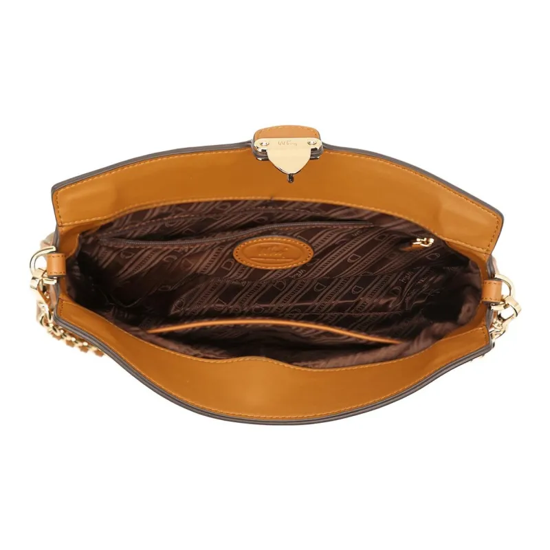Why Artificial Leather Handbag, Shoulder Bag Medium Size Women's Milk Tea/Coffee & Black-4