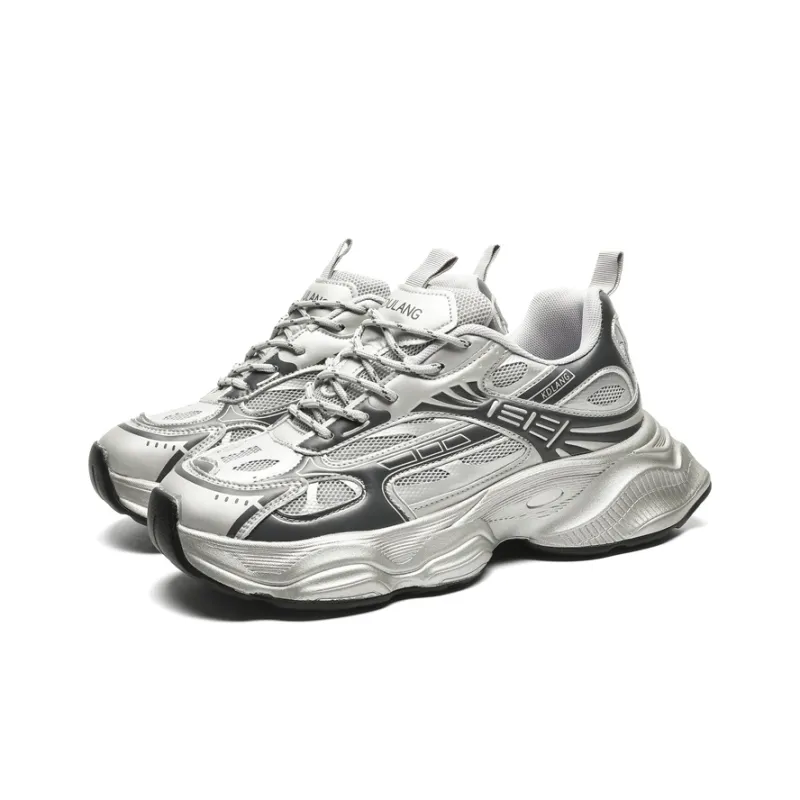 12345 Cushioning Breathable Lightweight Height Increasing Low Top Chunky Sneakers Unisex-1