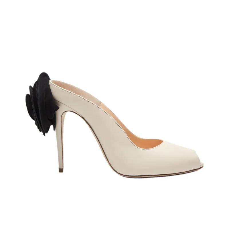Magda Butrym 105mm Floral-appliqué Leather Mules-1