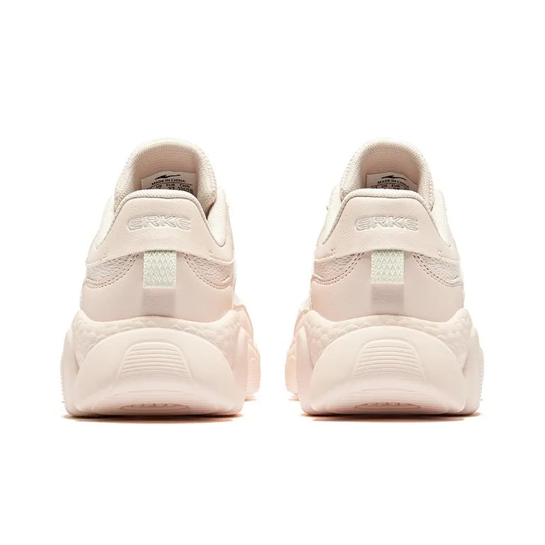 Erke Sweetheart 2.0 Wear Resistant Coverage Low Top Casual Shoes Women's Shell Pink-3