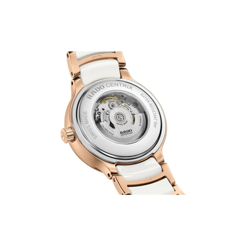 RADO Crystal Collection Automatic Mechanical Movement Women's Watch Watch White Dial-4