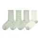 [Anti-Odor Socks]Green 4 Pack (One Size 35-40)