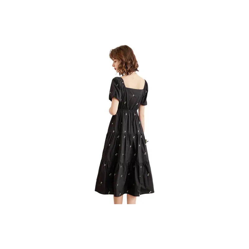 LOUISY AO Short Sleeved Dresses Women's Black-1
