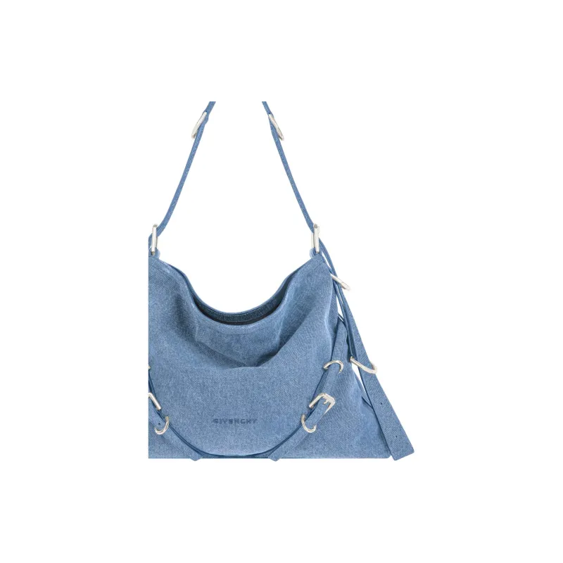 Givenchy Voyou Denim Handbag, Shoulder Bag Women's Medium Blue-4