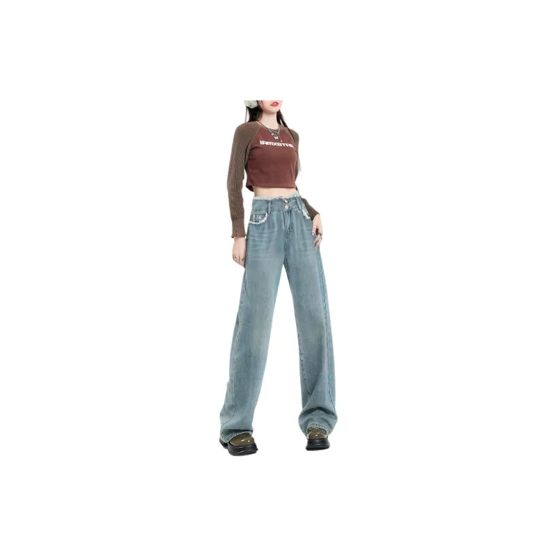 Weixi Jeans Women's Cool Tea Blue-2