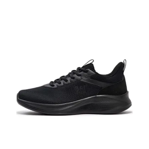 361° Anti-Slip Wear-Resistant Low-Top Casual Running Shoes Men's Obsidian Black