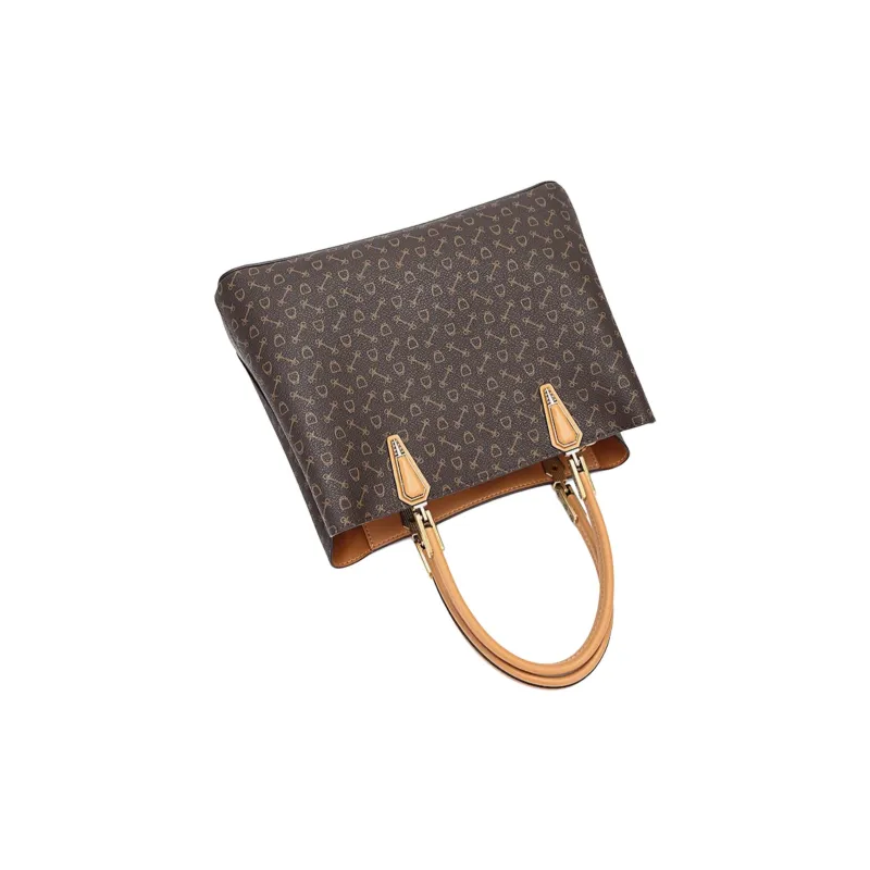 Why Artificial Leather Tote Bag, Shopping Bag, Shoulder Bag, Crossbody Bag, Handbag Medium Size Women's Coffee-5