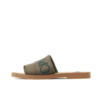 Chloé Woody Logo Embroidered Sandals Women's