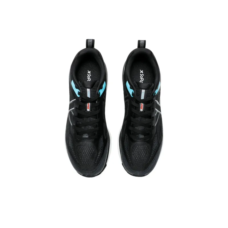 XTEP Running Shoes Men Low Top Black/Charcoal Gray, Sail White/Microwave Blue-17