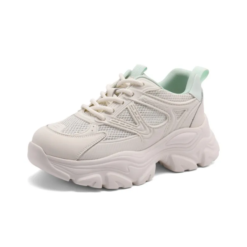BELLE Anti-Slip Wear-Resistant Breathable Lightweight Height Increasing Low-Top Chunky Sneakers Women's-7