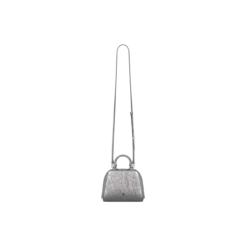 GIVENCHY Antigona Laminated Lambskin Shoulder Bag, Crossbody Bag, Handbag Women's Silver Gray-3