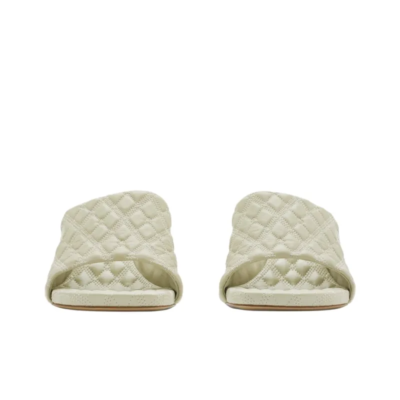 Burberry Slide Slippers 8.5cm Women's Light Green-2