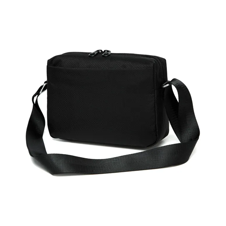 FIDO DIDO Nylon Crossbody Bag, Shoulder Bag Men's Black-6