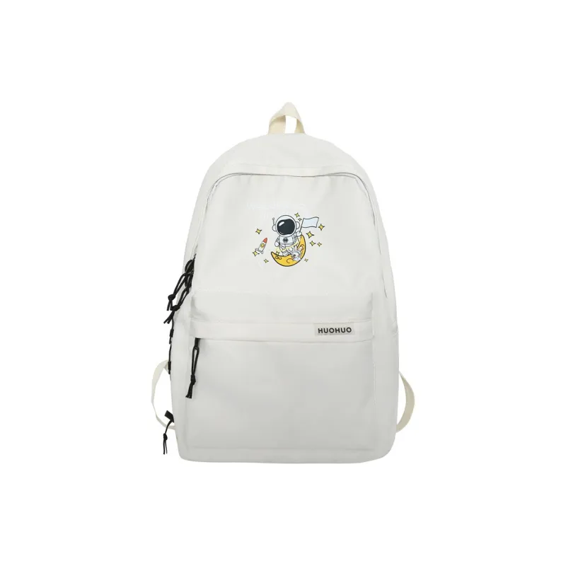 GEERDUN Nylon Backpack Unisex Black/White/Red/Blue-2
