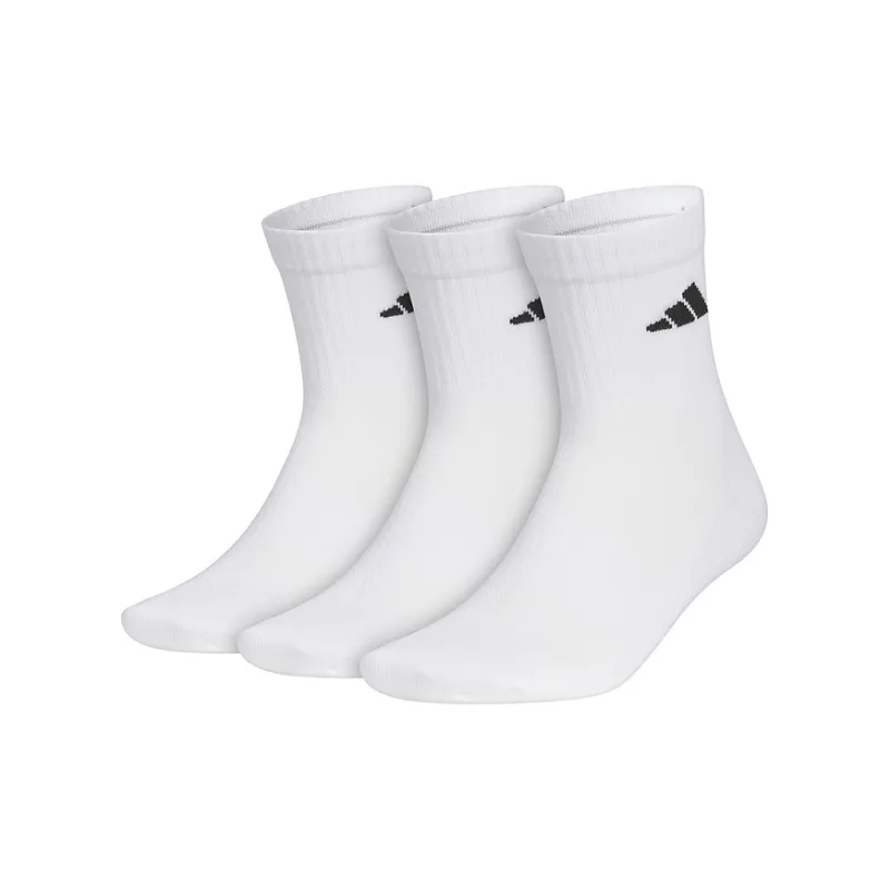Adidas Mid Calf Socks Women's 3 Pack White-0