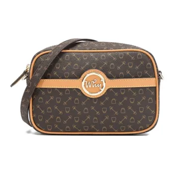 Why Artificial Leather Camera Bag, Crossbody Bag, Shoulder Bag Small Size Women's Coffee