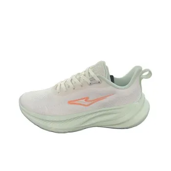 Erke Bullets Cushioning, Breathable, Lightweight Low Top Running Shoes Women's White Green