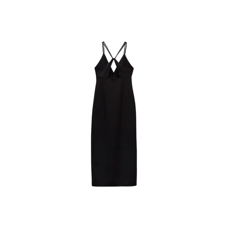 ZARA Slip Dresses Women's Black-1