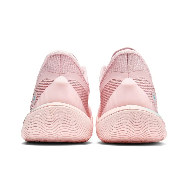 IVERSON Anti Slip Wear Resistant Low Top Basketball Shoes Unisex Soft Peach Pink Teal-3