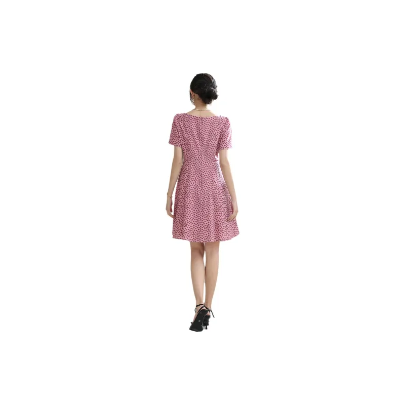 SMEN Short Sleeved Dresses Women's Multicolor-0