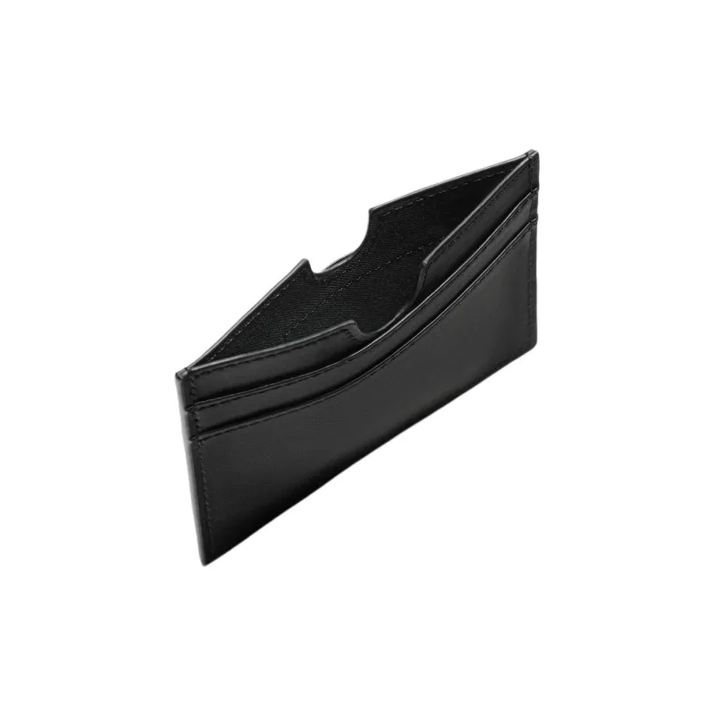 ZARA Polyurethane Card Holder Mini Men's Black-2