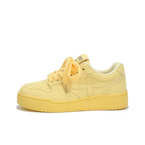 Binya Skateboard Shoes Women's Low-Top Yellow