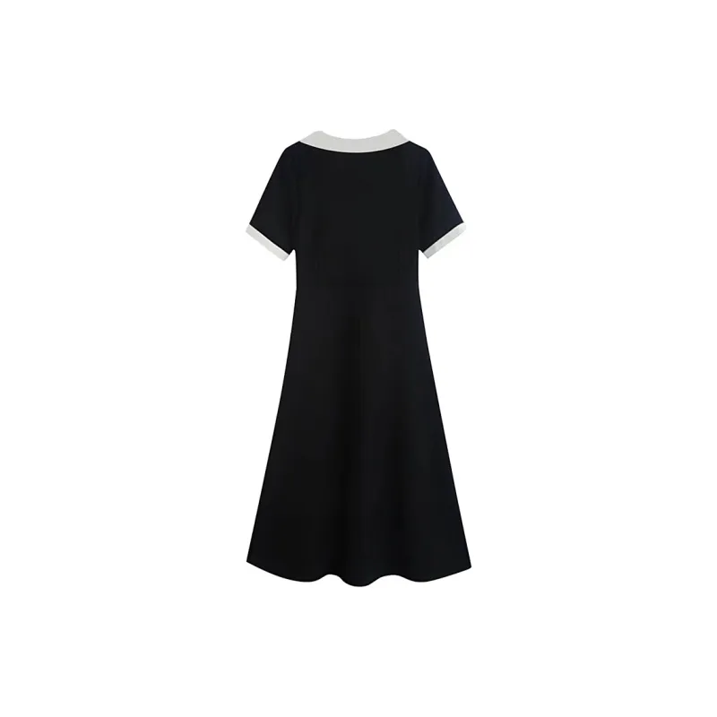 JOSR Short Sleeved Dresses Women's Black-1