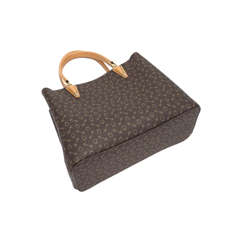 Why Artificial Leather Tote Bag, Shopping Bag, Shoulder Bag, Crossbody Bag, Handbag Medium Size Women's Coffee-6