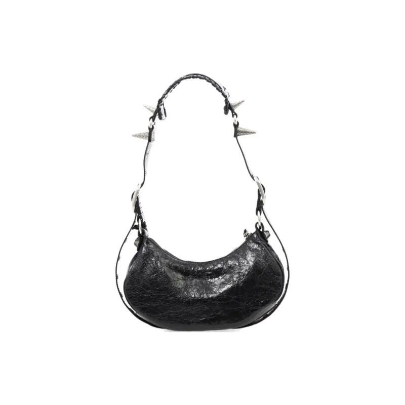 Balenciaga Le Cagole Lambskin Crossbody Bag, Shoulder Bag Mini Women's Black-2