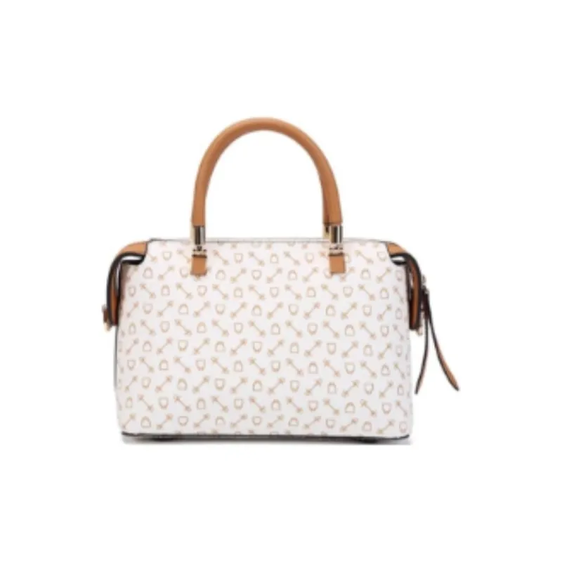 Why Artificial Leather Pillow Bag, Handbag, Shoulder Bag, Crossbody Bag Small Size Women's Beige/Coffee-2
