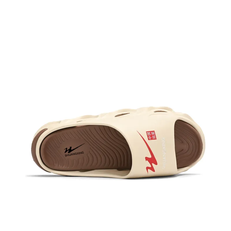 Binary Slide Slippers Men Black/White-4