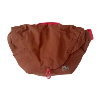 Lululemon Nylon Portable One Shoulder Crossbody Waist Bag Women's Bronze Brown & Glaze Pink