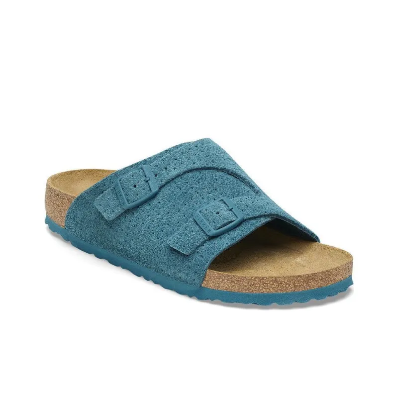 Birkenstock Zurich Slide Slippers Unisex Turquoise Narrow-2