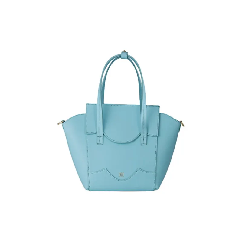 ANNALOCH Cow Leather Handbag Medium Size Women's Black/Milk Peach/Ice Blue/Amethyst/Flamingo Pink-4