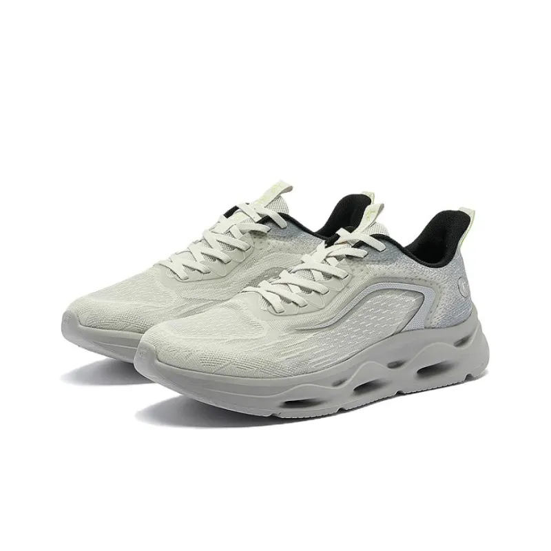 QIAODAN Breathable Low Top Running Shoes Men's Gray-2