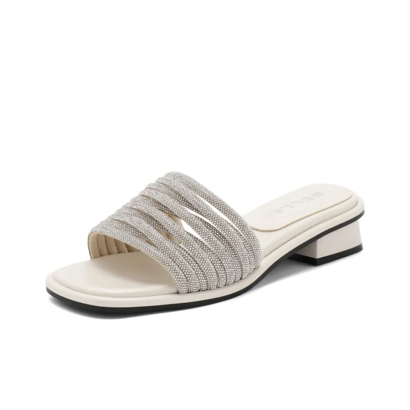 BELLE Rhinestone Abrasion Resistant Slide Slippers Women's-1