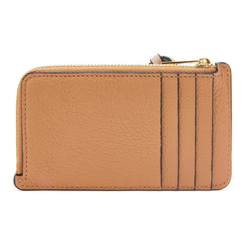 LOEWE Soft Grained Calfskin Card Holder Women's Toffee Sugar And Brown-1