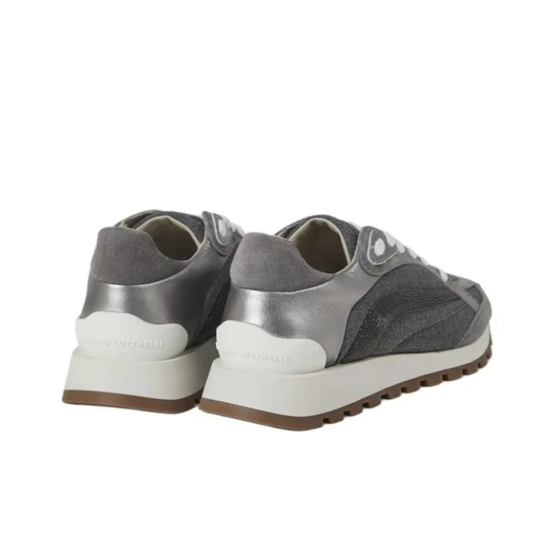 Brunello Cucinelli Monili Embellished Low Top Sneakers Women's-4