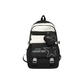 BAODIDAISHU Nylon Backpack Regular Unisex Black Rose Red Purple Green Pink